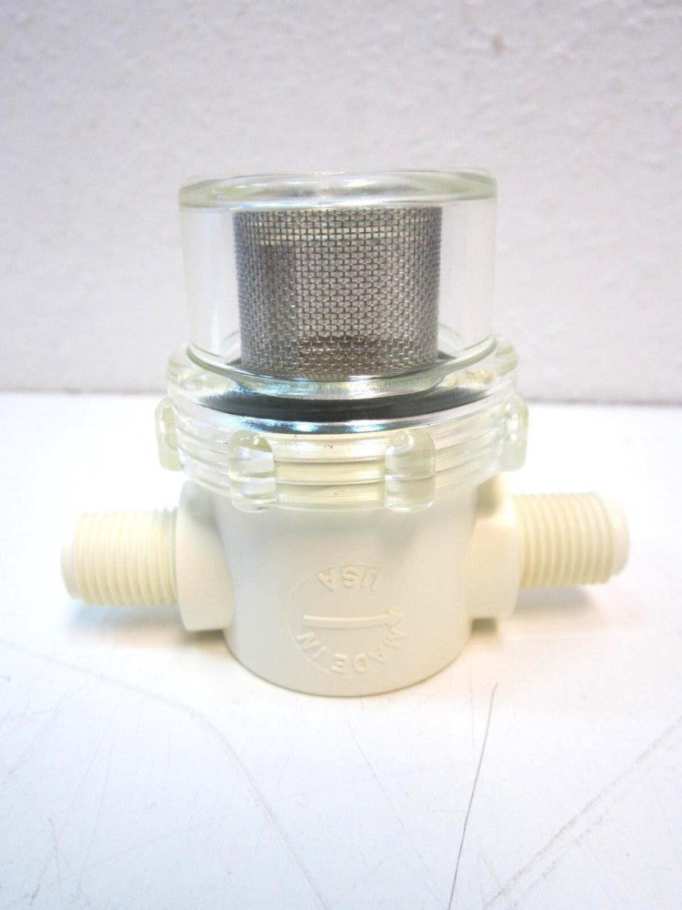 1/4" MNPT 150 PSI 420 Micron Line Strainer NEW