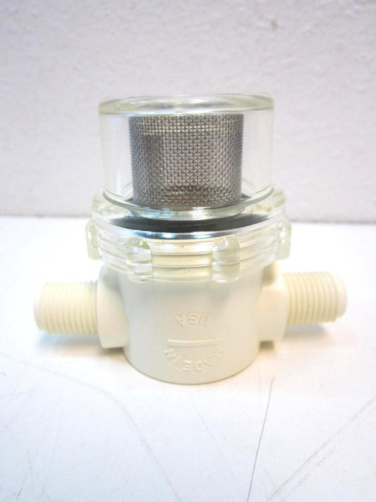 1/4" MNPT 150 PSI 420 Micron Line Strainer NEW