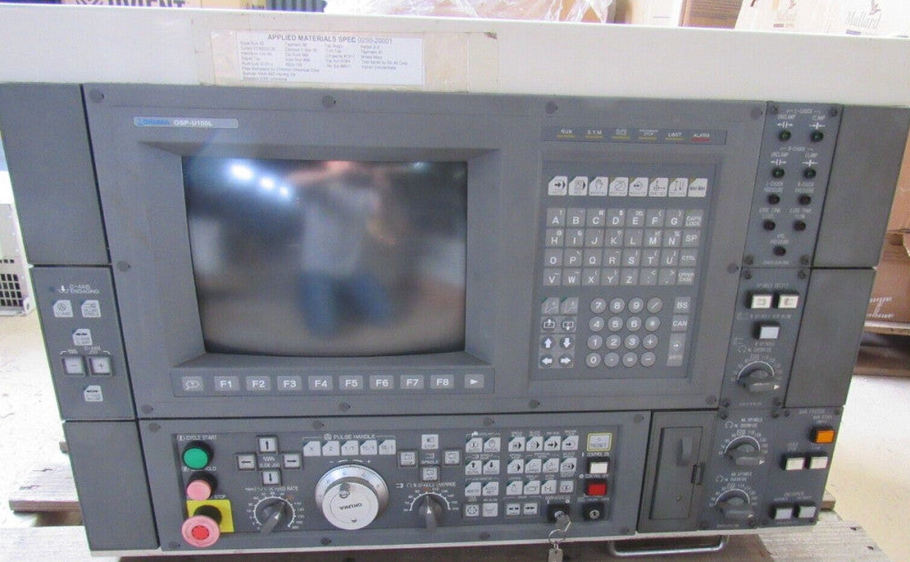 OKUMA OPERATOR CONTROL STATION OPS-U100L 14IN COLOR CRT XLNT USED TAKEOUT !! M/O