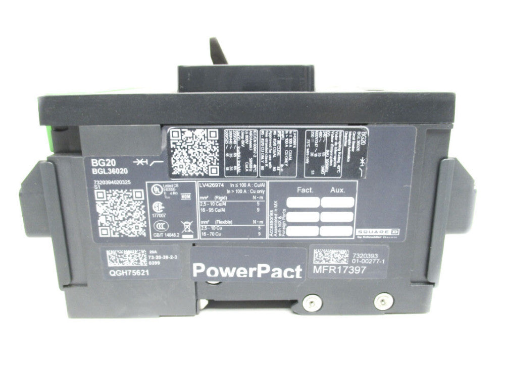 SQUARE D BGL36020 480V 20A NSNP