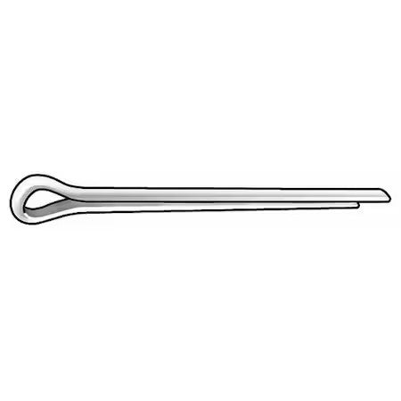 Zoro Select U51700.012.0062 Cotter Pin,Ext Prong,1/8"Dx5/8" L,Pk100