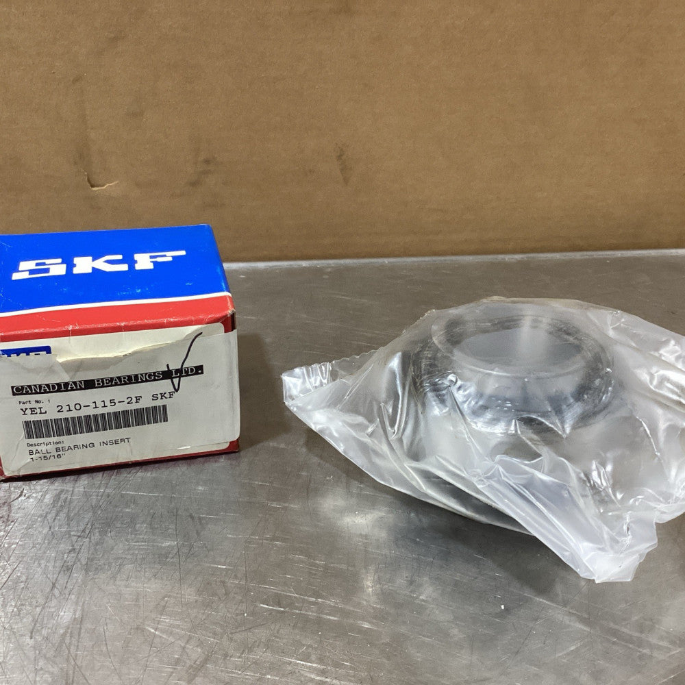 SKF YEL 210-115-2F Ball Bearing Insert 1-15/16” NOS SURPLUS