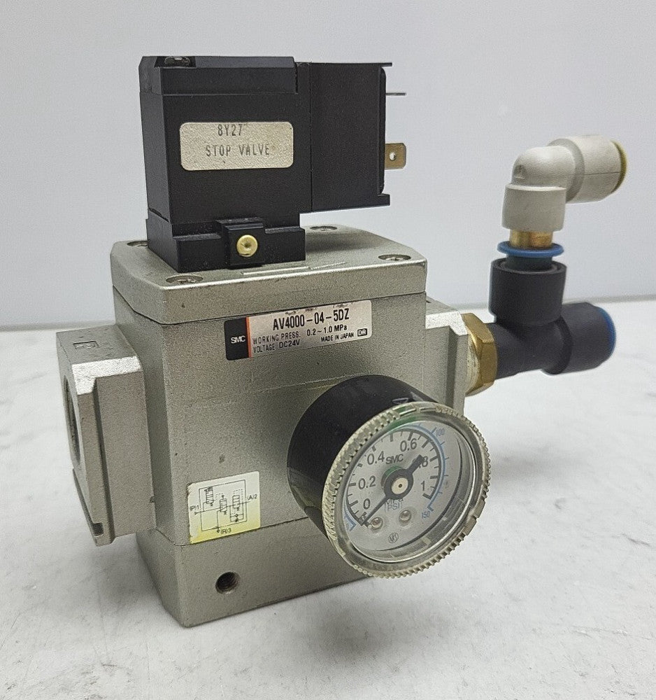 Smc AV4000-N04-5DZ Soft Start Solenoid Valve 0.2~1.0 MPa 24 Vdc