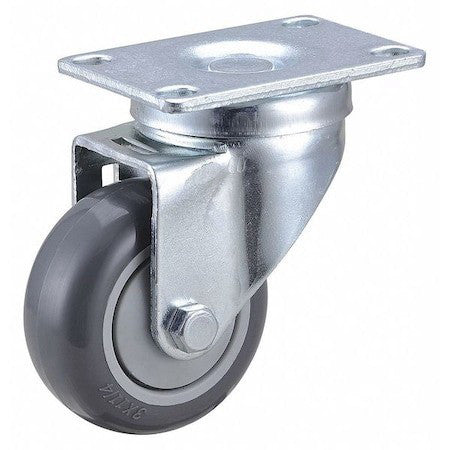 Zoro Select 435X77 Plate Caster,3" Wheel Dia.,95 Shore A