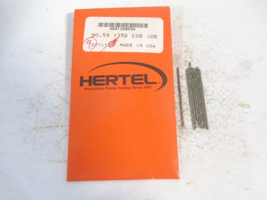 (04139069) #59 135° 11/16: x 1-5/8" OAL Cobalt Tapered Jobber Drill - Pack of 9 