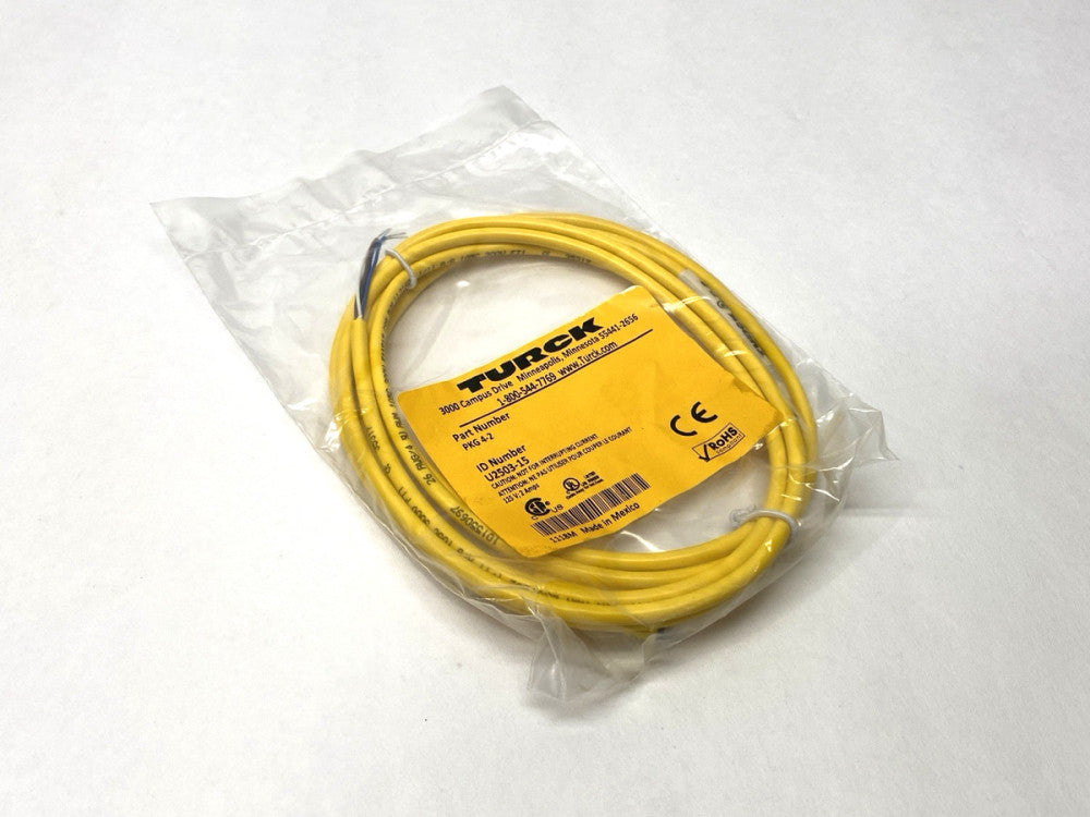 Turck PKG 4-2 Single Ended Cable M8 Female Connector 4-Pin 2m U2503-15