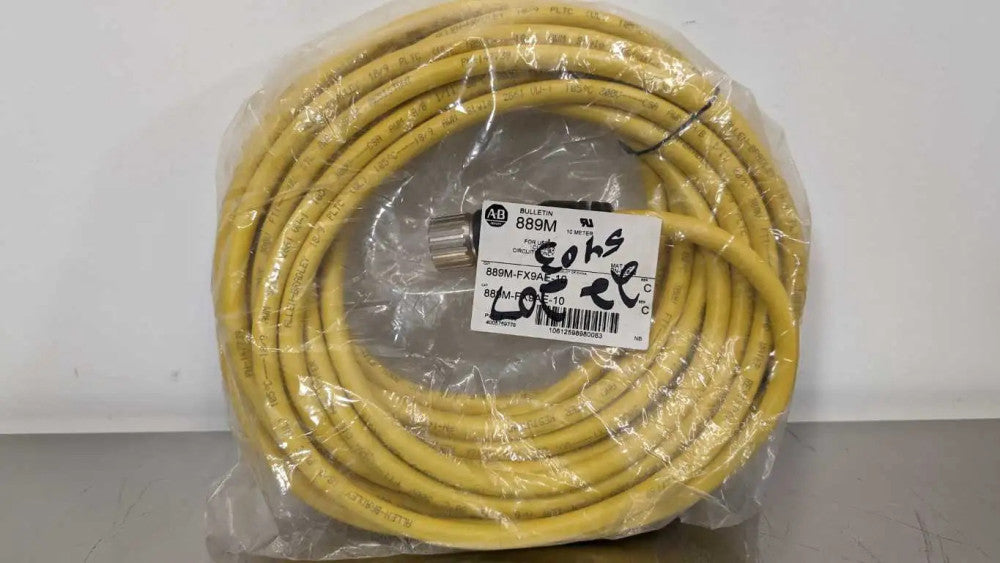 Allen-Bradley 889M-FX9AE-10 M23 Cable Straight Female PN-80842 Ser C 10m Yellow