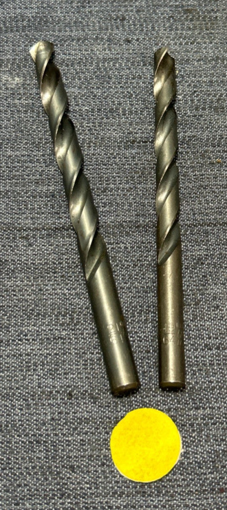 CLE-FORGE HS 2 FLUTE DRILL BIT LOT OF 2   19/64"  21/64"