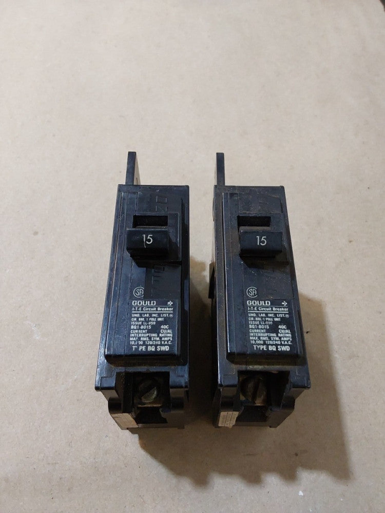  BQ1B015 ITE Gould Circuit Breaker  120V (LOT OF 2)