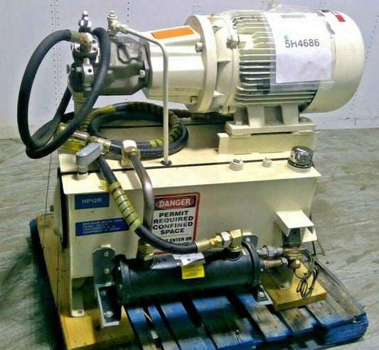 40 HP Hydraulic Power Pack BRUENINGHAUS HYDROMATIK Pump w/44 Gal. Tank