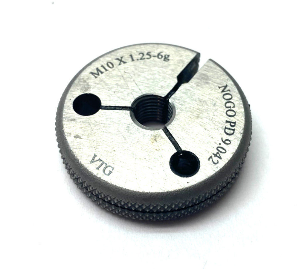 Vermont Gage 362124520 Threaded Ring Gauge M10x1.25-6G NOGO PD 9.042