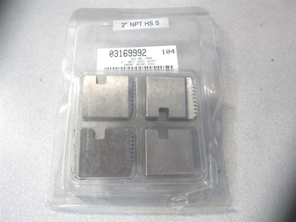 (33-06-708) 2 - 11-1/2 NPT HSS RH Pipe Threader Die for Ridgid 12-R - Pack of 4