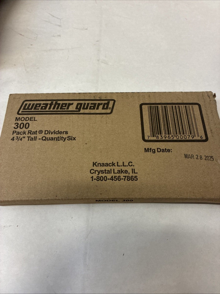 Weather Guard Model 300 Gray Steel Dividers Package of 6, 4-3/4” Tall