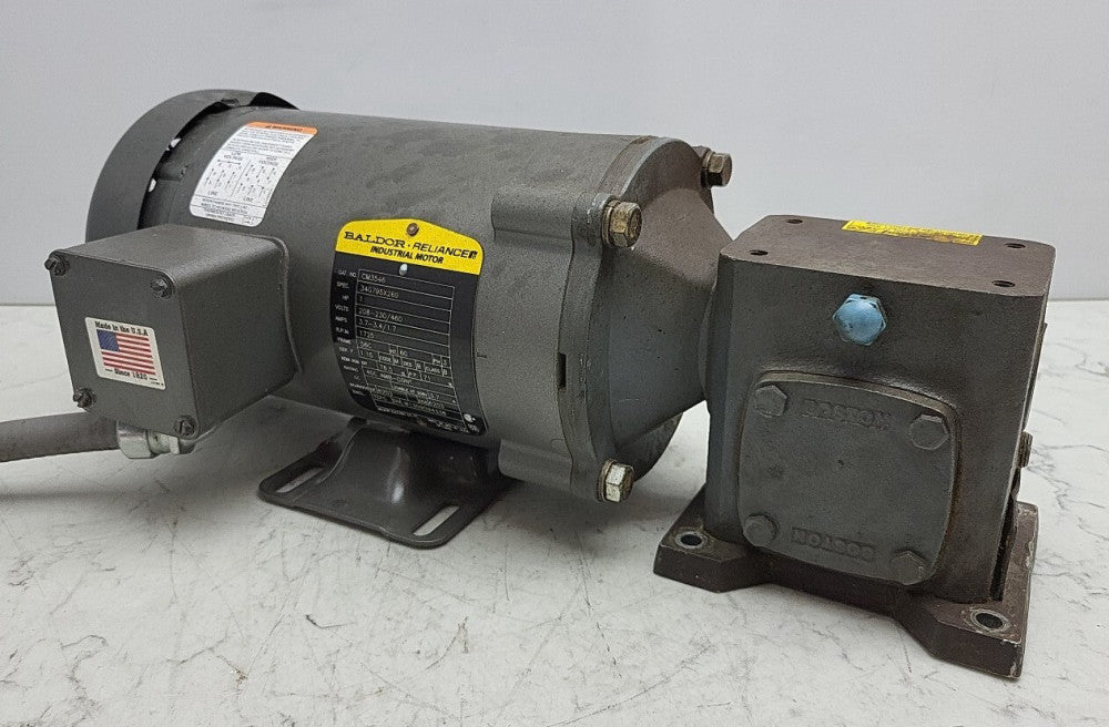 Boston Gear F71310B5G 10:1 Speed Reducer Baldor CM3546 1 Hp 208-230/460V 3Ph