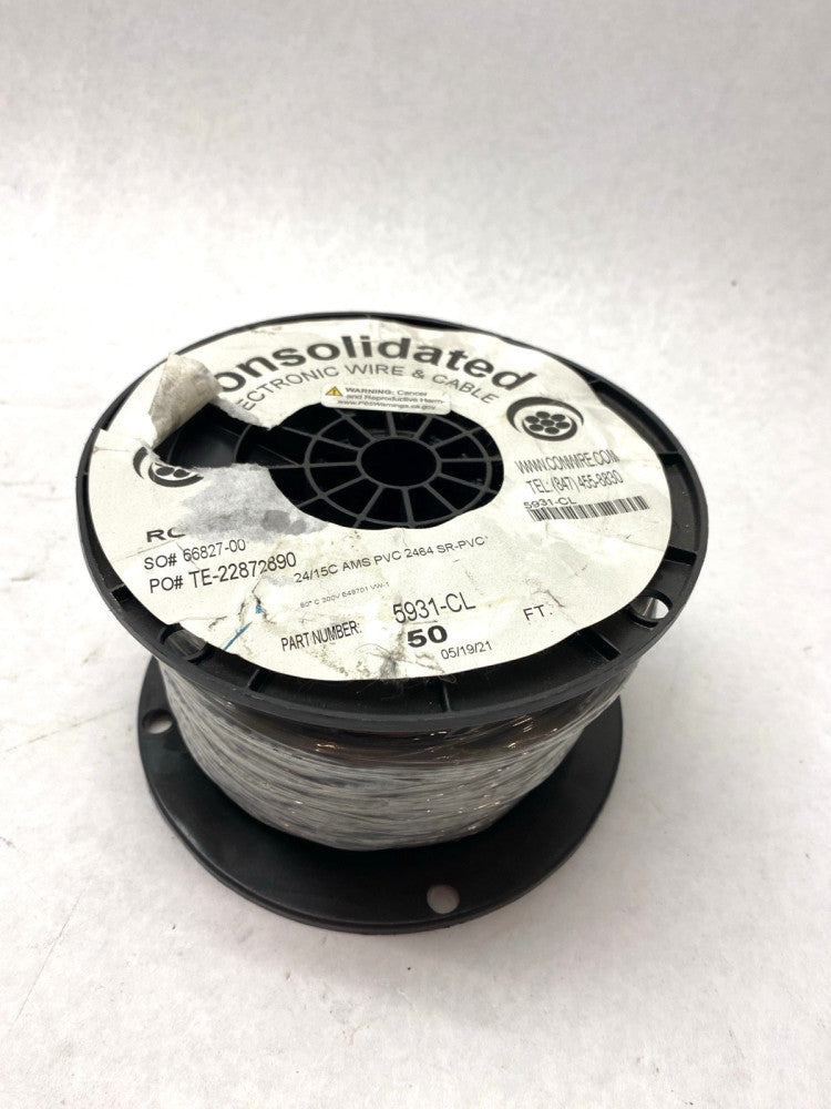 Consolidated 5931-CL Cable 24/15C Ams PVC 2464 SR-PVC 50 Feet