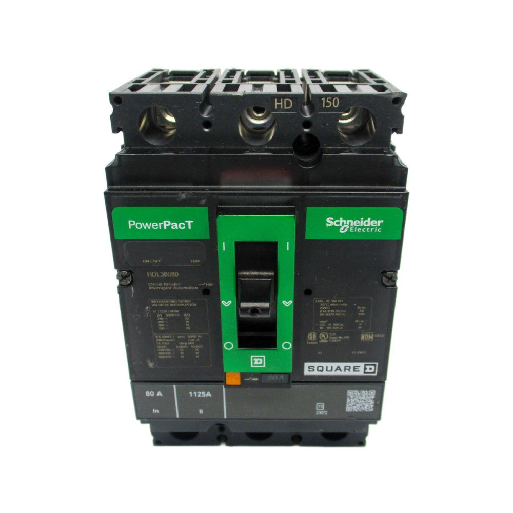 SQUARE D HDL36080 600V 80A (GREEN) NSNP