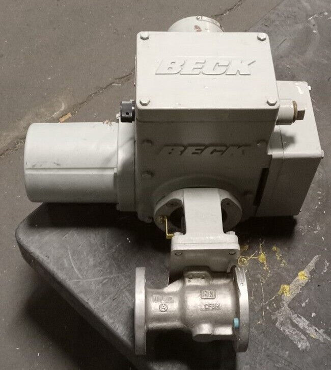 BECK ELECTRIC 1-1/2" SS ROTARY ACTAUTED VALVE  120 VAC 1-PHASE  11-168 CF8M