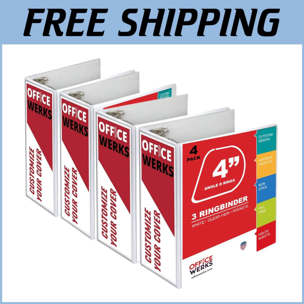 4-Inch D Ring Binder - Professional Presentation Folder with Customizable Covers