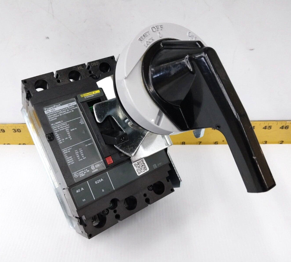 NEW SQUARE D 40 AMP CIRCUIT BREAKER W/ HANDLE MECH. 600 VAC 3 POLE  HLL36040LV