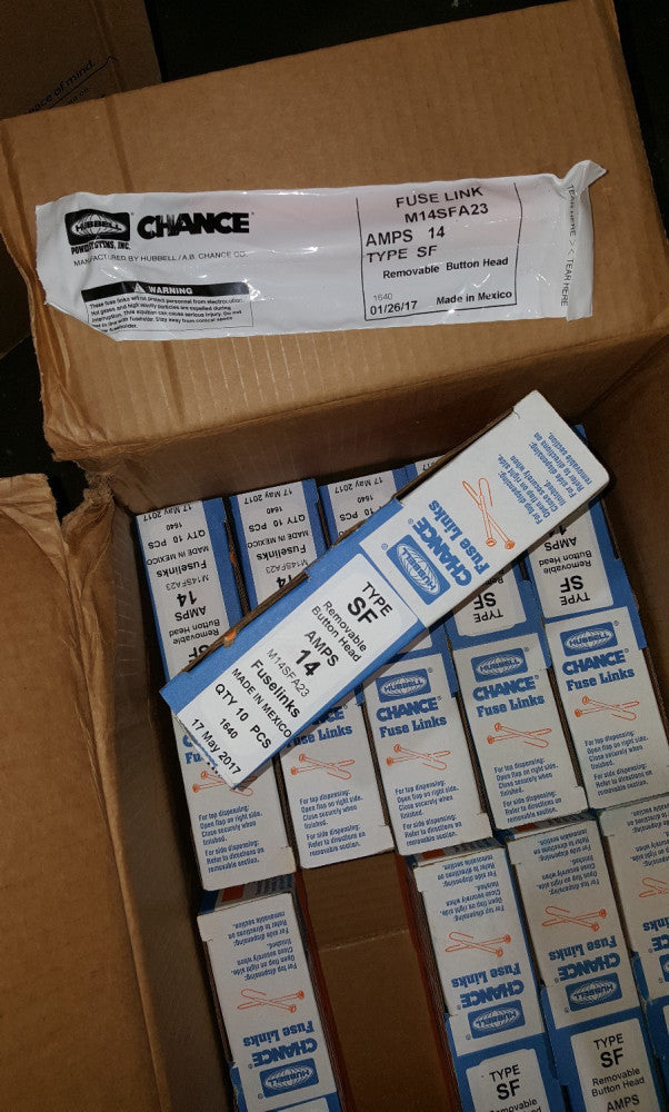 Hubbell Power Chance M14SFA23 23 Inch 14 Amp SF Fuse Link (BOX OF 5)