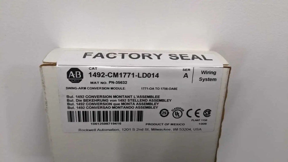 Allen-Bradley 1492-CM1771-LD014 Swing-Arm Conversion Module Ser A Factory Sealed