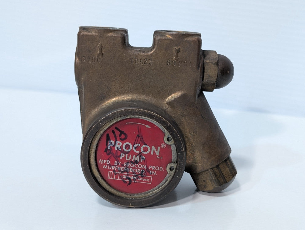 Procon 101D100F11BD055 (10523) Rotary Vane Pump, Built-In Relief Valve, Brass