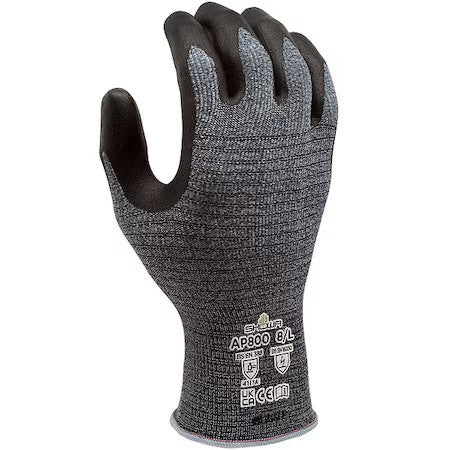 Showa Ap800xxl-10 Coated Esd Gloves, Embossed, Palm, Elastic, 2Xl