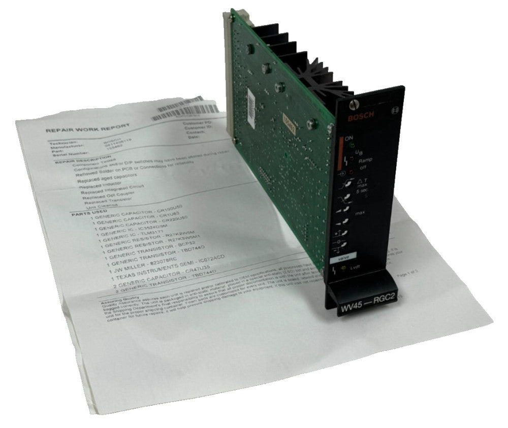 BOSCH / REXROTH 0-811-405-119 AMPLIFIER CARD WV45-RGC2 REFURBISHED