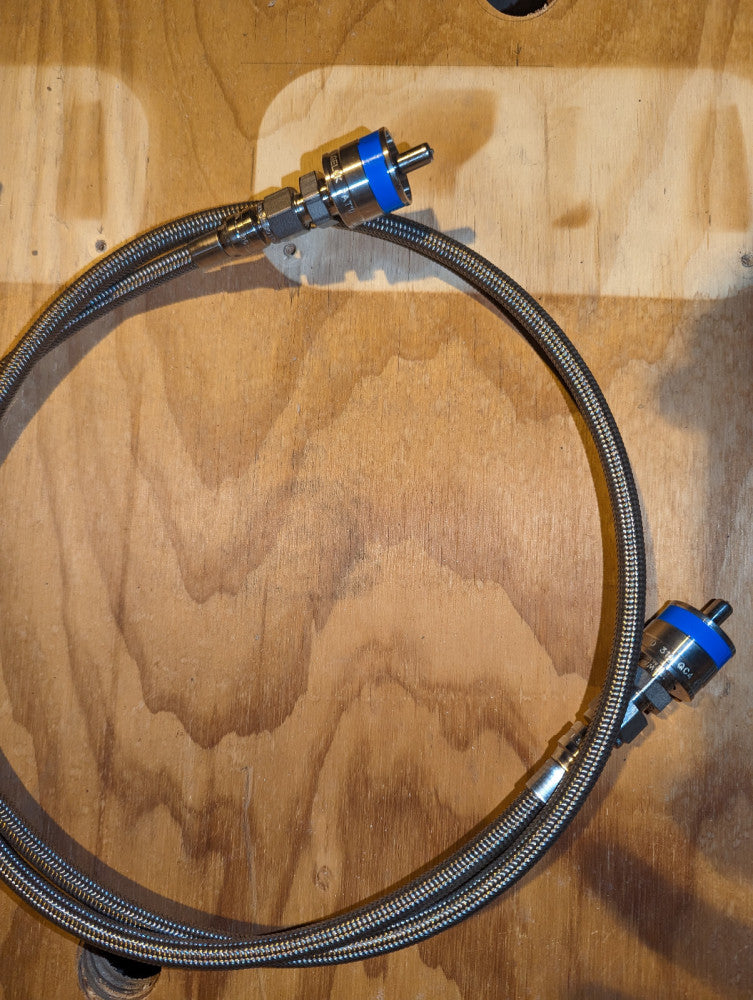 ~4' Swagelok Braided Tube w QC4-Key5 Quick Connect Ends