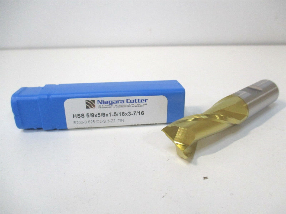 Niagara Cutter (N20200) 5/8" x 1-5/16" x 5/8" 3-3/4" OAL HSS Square End Mill 
