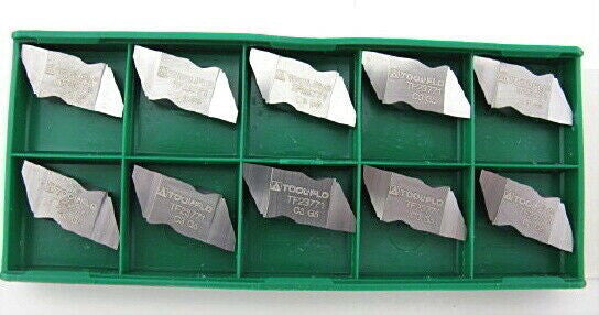 10 Pieces Tool Flo FLF 4165R (R.010) C3 Carbide Grooving Inserts FLF4165