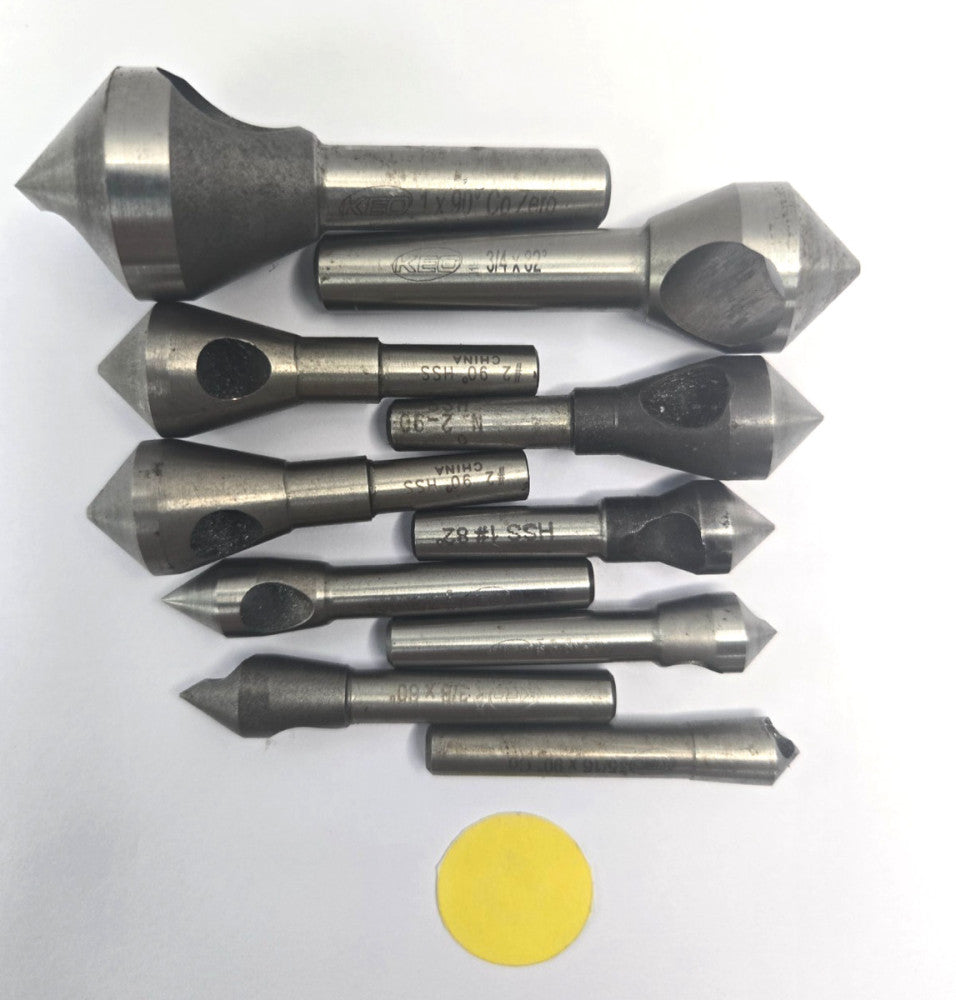 UNBRANDED COUNTERSINK ASSORTED SIZES DEBURRING TOOLS LOT OF 10