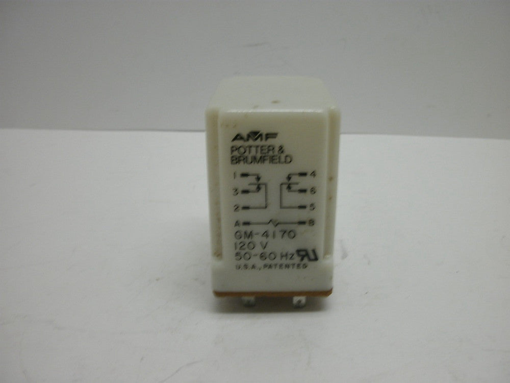 AMF POTTER & BRUMFIELD GM-4170  PLUG IN RELAY 8-BLADE 120 VOLT 50/60 Hz