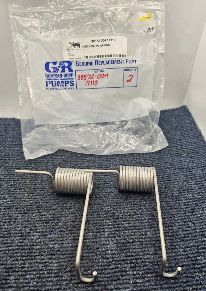 (QTY 2) The Gorman Rupp 38572-004 17110 Check Valve Spring Fits Gorman Rupp Pump