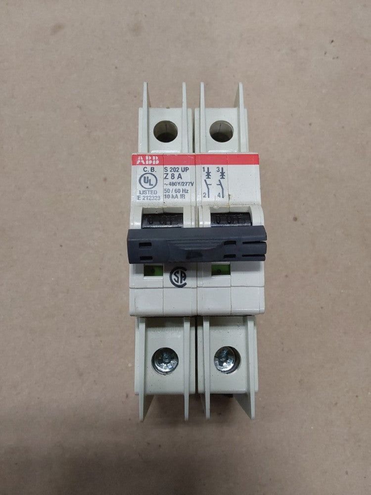 ABB S 202 UP Z 8 A ~480Y/277V 50/60 Hz E212323 Circuit Breaker