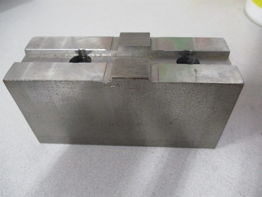 H&R (454) 2-1/2" x 4-7/8" x 12″ Tongue & Groove Square Soft Lathe Chuck Jaw