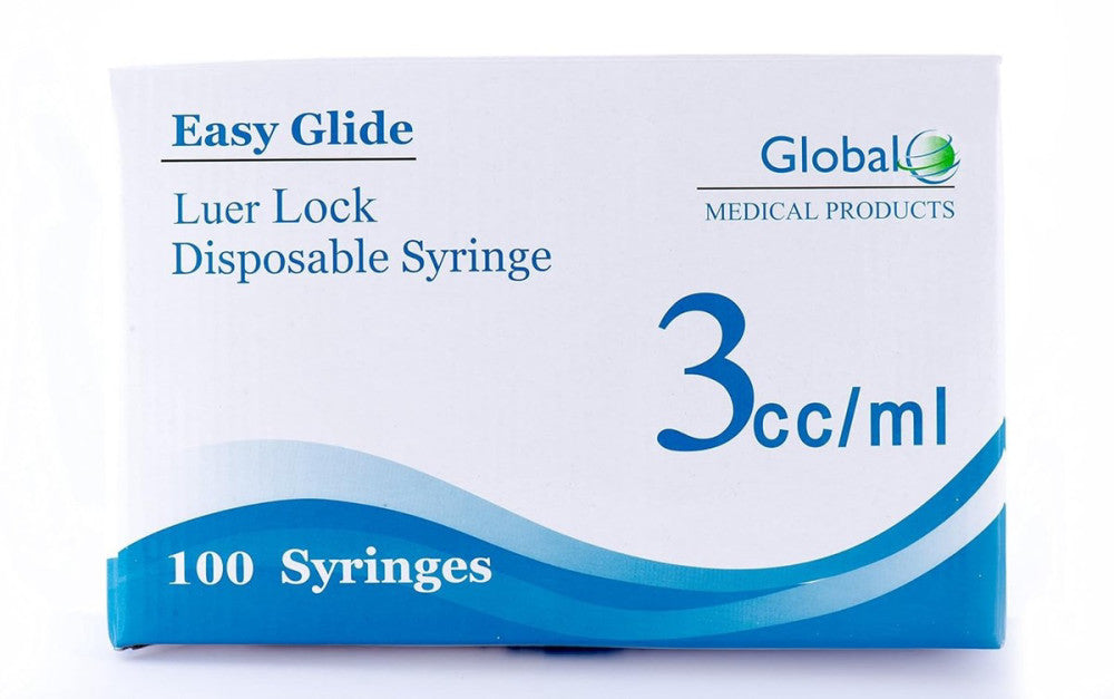 3cc Luer Lock Syringe (No Needle), Box of 100 