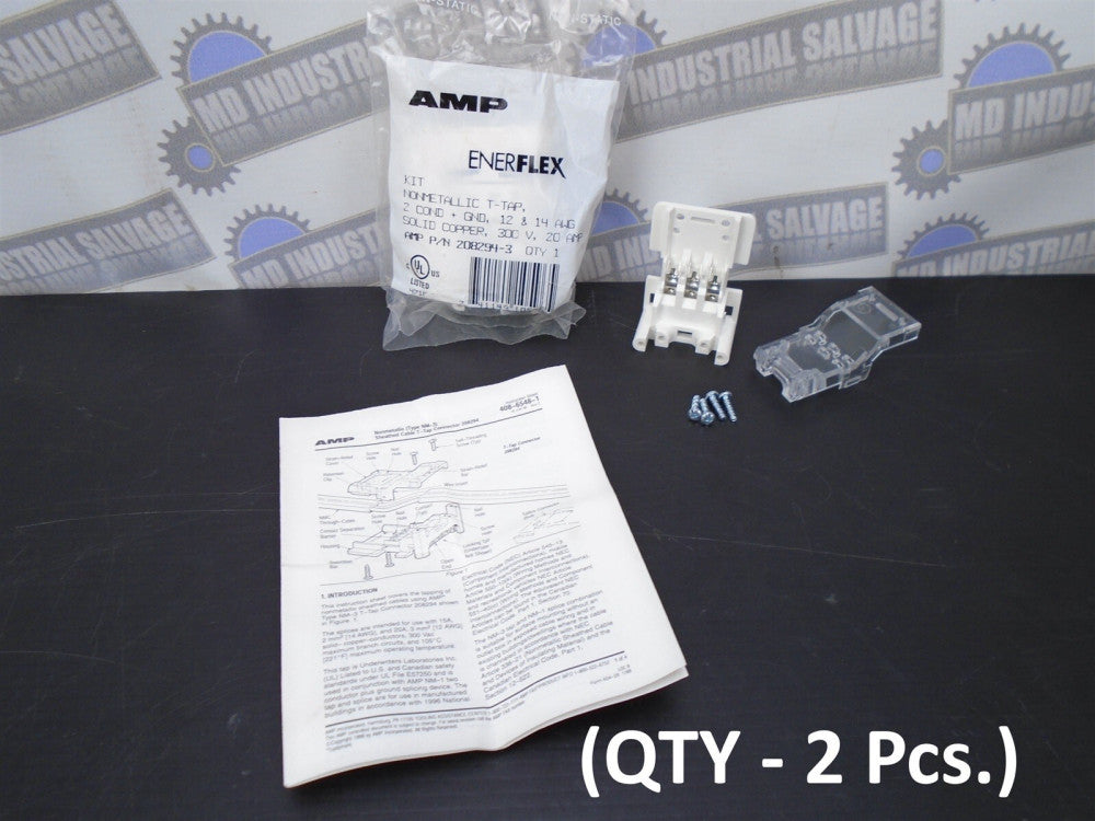 (2 pcs) AMP - 208294-3 - T-TAP - 2 Power/1 Ground - 300VAC 12/14 AWG 