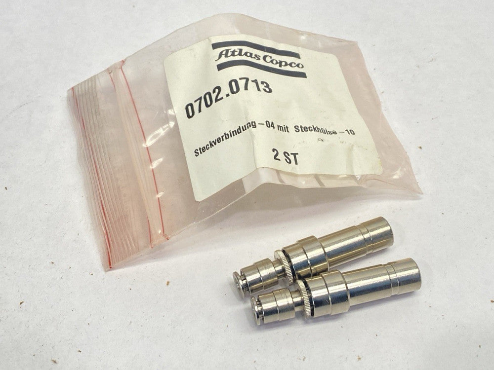 Atlas Copco 0702.0713 Plug Connection With Plug Sleeve LOT OF 2