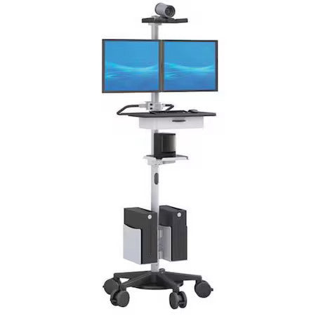 Afc Industries Mpc2c60_Hr4_2F_H_Kb_Drw_Sh_2C1 Computer Stand,Gray,72" H X 33"