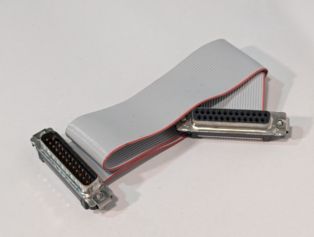 Unbranded Ribbon Cable, 15", 25 Pin (F) to 25 Pin (M) Amphenol Connectors
