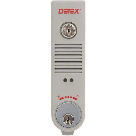 Detex Eax-500 Gray W-Cyl Exit Door Alarm,9V Battery,Plastic,100Db