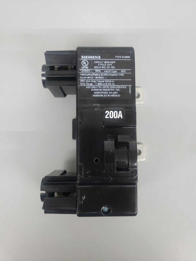 New Main Circuit Breaker Siemens MBK200A EQ8695 200 Amp 2 Pole 120/240V
