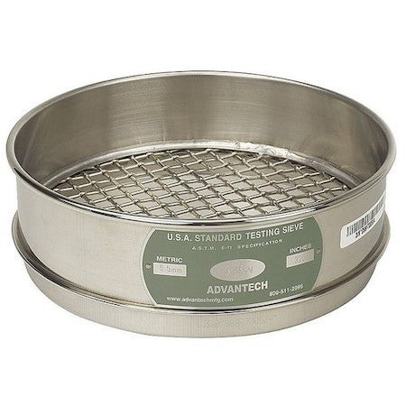 Advantech Manufacturing 16Ss8f Sieve, No 16, S/S, 8 In, Full Ht