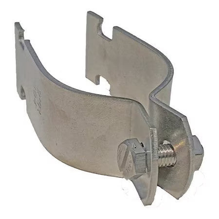 Zoro Select V110 2Ss Channel Rigid Pipe Strap,2In,Silver,Pk10