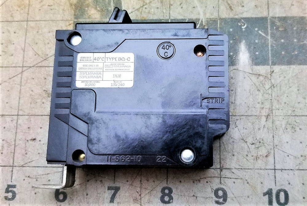 GTE Sylvania BQC120 Type C C-120 Circuit Breaker 1 Pole 20AMP CLASS CTL [A3S5]