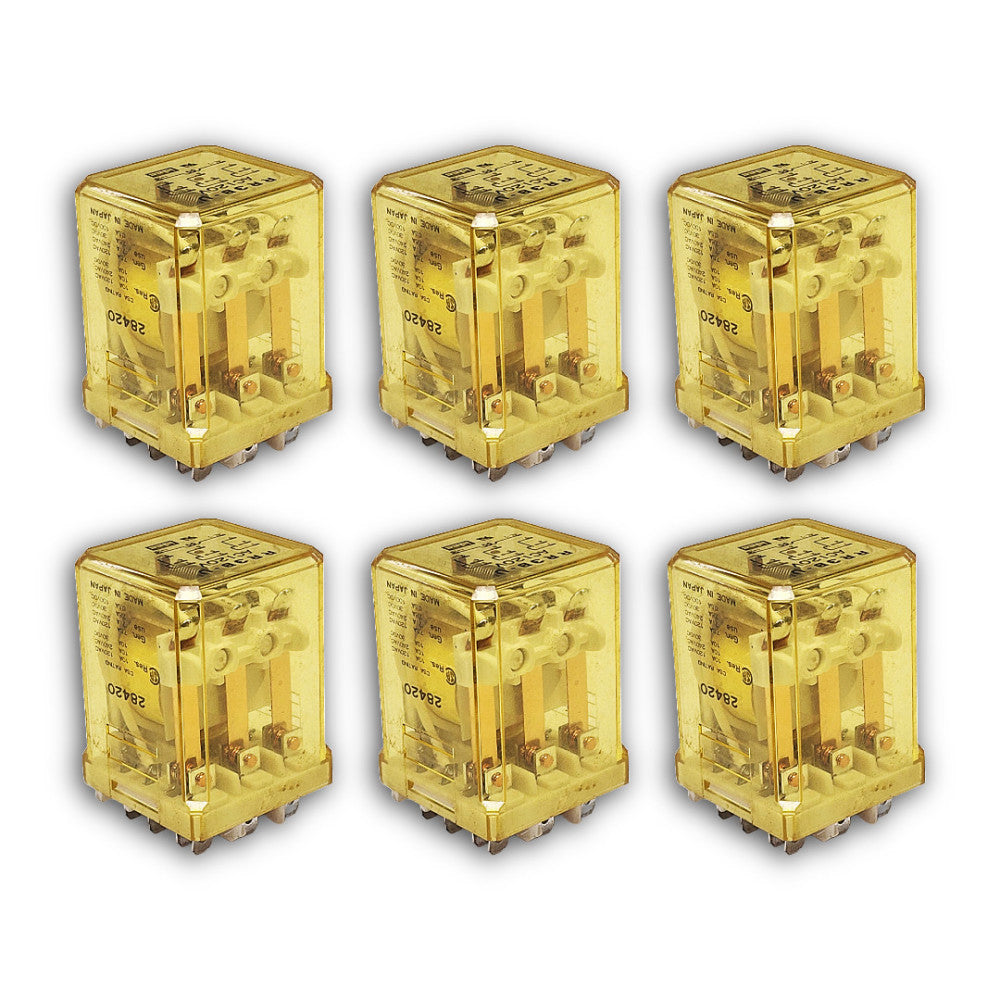IDEC RELAYS RR3B-U (LOT OF 6) 11-PIN AC120V