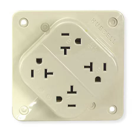 Hubbell Wiring Device-Kellems Hbl420i Straight Blade Receptacle, 5-20R, 20 A,