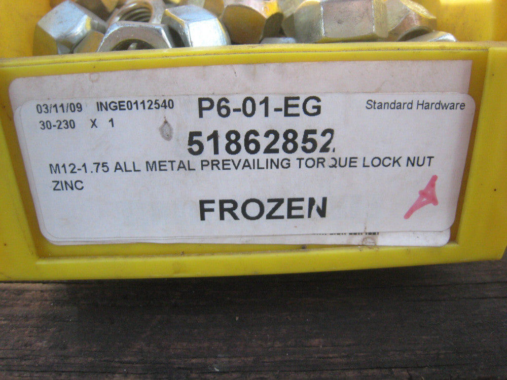 (50) M12-1.75 All Metal Lock Nuts Stover Cone Top Lock Prevailing Torque M12 YL