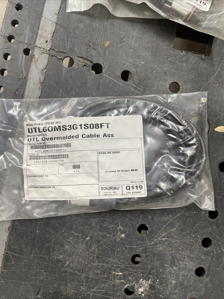 1) New! Souriau Circular Connector Cable Clamp UTL60MS3G1S08FT